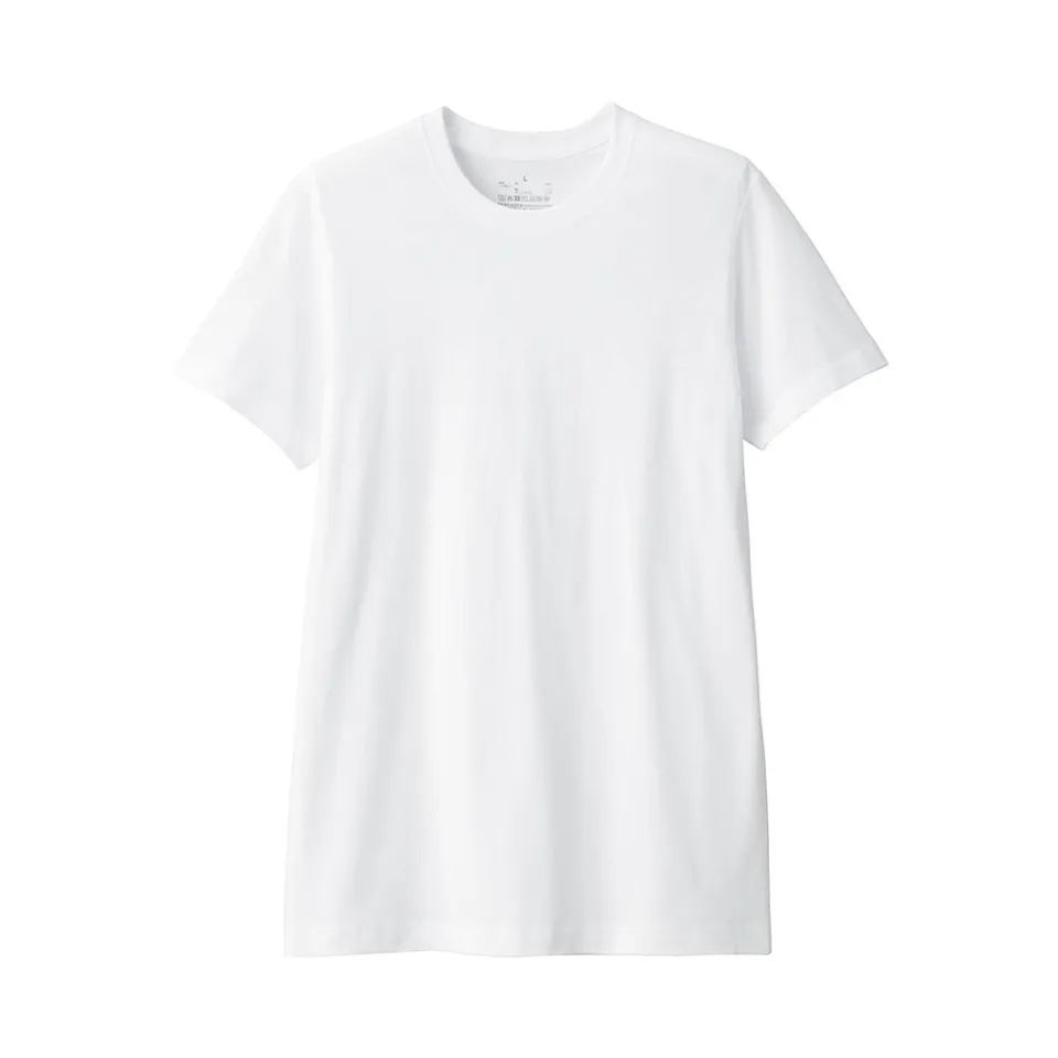 MUJI Mens Side Seamless Jersey V Neck T-Shirt