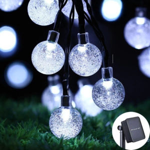 【VIDKHSY Store】Bubble Ball Solar Lights 30 LED Outdoor Waterproof Bubble Ball Lamp LED Solar String Lights for Garden Christmas Party Decor