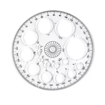 Polocat Multifunctional 360 Degree Protractor Ruler Drawing Circle Template Measuring Tool Math Geography Architectural Drafting Art Design Stationery