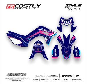 Decal/Stiker crf150L/wr155/ klx bf/ Dtracker/Klx Old/Gordon full body(Bisa ganti warna+nama+no)