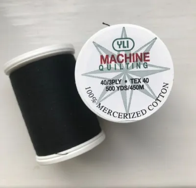 YLI Machine Quilting Thread(500yard/450m) 100% Mercerized Cotton40/3plyMade in USA.