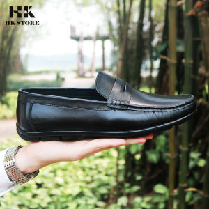 Giày lười - giày mọi nam da bò cao cấp - kiểu dáng đơn giản lịch sự dễ kết hợp quần áo - bảo hành 12 tháng