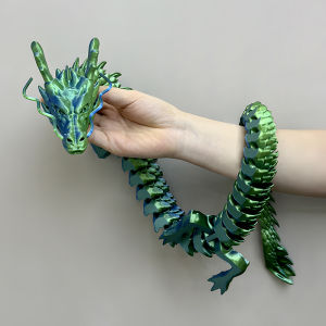60CM 3D Printed Gem Dragon Crystal Fidget Toy Rotatable Articulated Dragon Gift for ADHD Perfect for Birthdays Holiday Gif