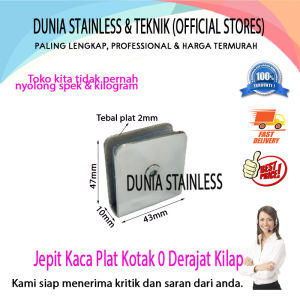 Jepit Kaca Plat Kotak 0 Derajat Kilap