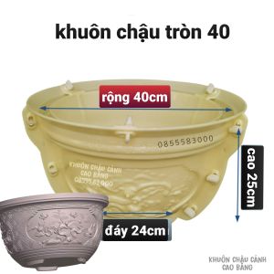 [MIỄN PHÍ SHIP 50K] khuôn đúc chậu tròn 40  . (khuôn chậu ABS có lòng trong) dễ dàng sử dụng cho người mới bắt đầu