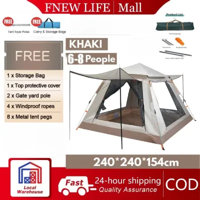Tatming Tents for camping 4/6 person tent outdoor heavy duty picnic camping portable