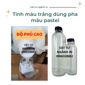 Tinh màu nước màu trắng chuyên dùng để pha màu nước pastel độ phủ cao.