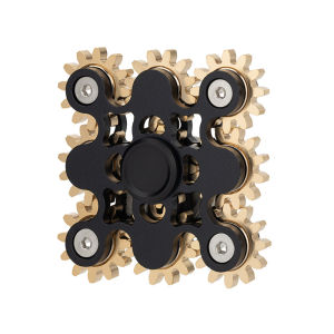 Fingertip Gyro   Nine-Tooth Linkage   Finger spinner made of pure copper gears rotating alloy decompression toy