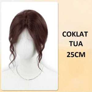 Poni Klip 8D Tebal Semi Hairclip Belah Tengah Curly 25CM Poni Korean Poni Kekinian Poni Hair Volume