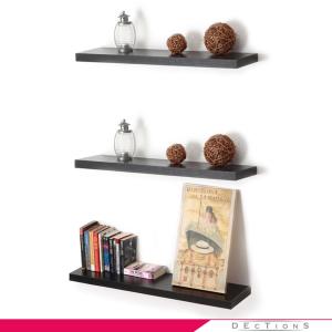 DEcTionS Rak Ambalan Tempel Dinding Minimalis 3 susun 30x12 cm untuk Dekorasi Aesthetic Kamar Rumah