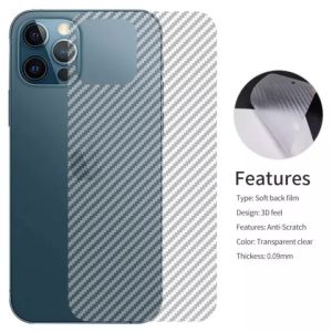 GARSKIN Sticker Carbon iPhone 13 Mini Pro Max 7 X Xs Xs Max Xr 11 11 Pro 11 Pro Max 12 Skin Carbon Transparan