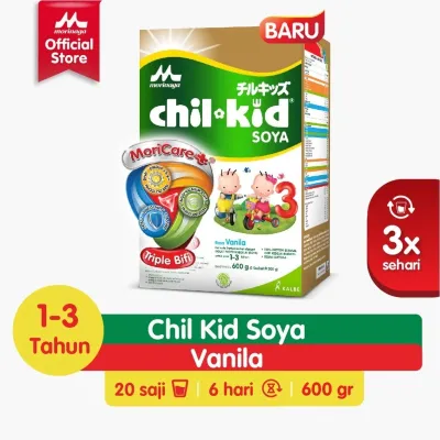 Morinaga Chil Kid Soya Susu Formula Pertumbuhan Anak Usia 1-3 Tahun Vanila dengan Protein Kedelai 600gr