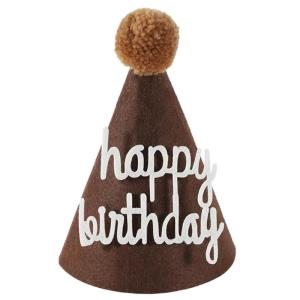 Coffee Bear Baby Birthday Hat Soft Shower Party Peaked Cap Adjustable Size with Digits Number Creative Photography Prop