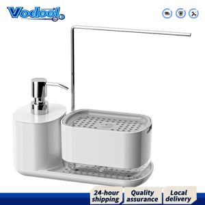 【Fast delivery】 Premium Soap Dispenser with Detachable Tray and Sponge Holder for Easy Cleaning