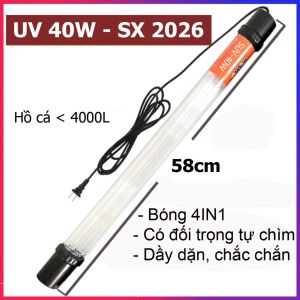 Đèn UV 100W AQUA SUV+ Diệt Khuẩn Rêu Tảo Hồ Cá Koi Xử Lý Nước Thải 7 Ngày