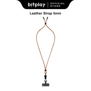 Bitplay Genuine Leather Phone Strap 5MM For Mobile Phone/KeyChain/Phone Charm/Badge Holder Adjustable Phone Lanyard With Nylon Patch