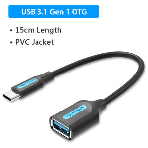 Vention Bộ chuyển đổi OTG tốc độ truyền tải 5Gbps USB 3.1 Gen 1 C nam cho một nữ Cáp dữ liệu OTG vòng dây cáp cho MacBook Pro Xiaomi Mi 9 Type-C adapter