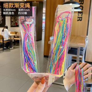 Long Soft Daily Rope Strands Decor Party Sweet Kids Princess Women Girl DIY Ponytail Mix Colorful Hair Braids Hair Ribbons African Braid