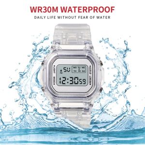 Fashion Watch Women Men Gold Casual Transparent Digital Sport Watches Lovers Gift Clock Children Wristwatch Female Reloj Mujer