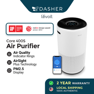 Levoit Core 400S Smart WiFi Air Purifier Effective Range 83 m PM2.5 Laser Dust Sensor Air Quality