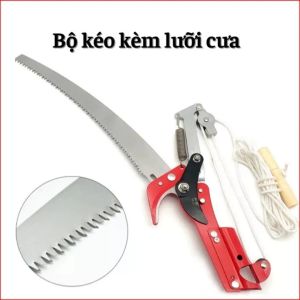 Kéo Cắt Cành Trên Cao Cán Dài Dây Giật Tích Hợp Lưỡi Cưa Siêu Bén Cắt Cành Trên Cao Không Cần Thang