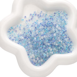 10 gam/túi 2x4mm thủy tinh đầy màu sắc bàn tính hạt rõ ràng trang sức hạt cho vòng cổ vòng tay Bông tai DIY Phụ kiện làm đồ trang sức