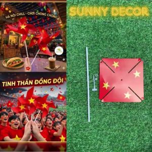 [2/9] Chong Chóng Cầm Tay Sao Vàng Cổ Vũ Việt Nam  Phụ kiện Đi Bão Sự Kiện Thể Thao Phụ Kiện Yêu Nước Độc Đáo