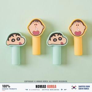 Daiso Korea Crayon Pencil Cap 4 Pcs Wajah Shin-chan & Bo-chan Getah Lembut Pelindung Pensel Cute