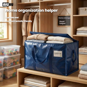 2026 New Upgrade Foldable Moving Bags Large Capacity PP Laminated Woven Storage Bag Waterproof Anti-Scratch Zipper Organizer2026