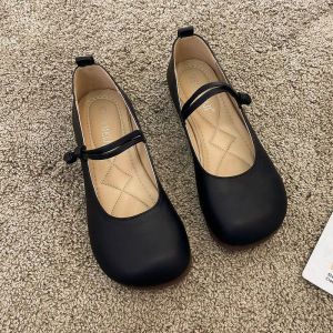 SUGAR Paired with Skirts Single Shoes Womens 2023 Spring/Summer Evening Shoes New Mary Jane Versatile Soft Leather Bean Flats