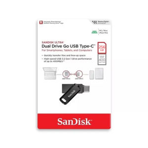 USB OTG Sandisk Ultra Dual Drive Go USB TypeC 3.1 256GB 400MB/s (Đen) Nhat Tin Authorised Store