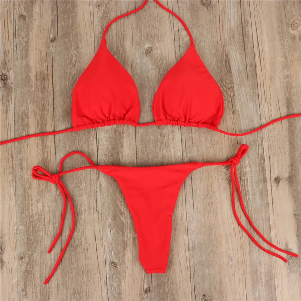 2021 Swimsuit Split Triangle Cup Swimwear 2 Piece Bath Suit Push Up  Swimwear V Waist Brazilian Bikini Swimming Suit for Women - AliExpress