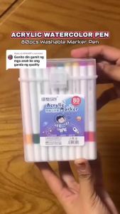 120 Colors Acrylic Marker Pen Square Marker Set Painting Coloring Set Colored Pen Art Supplies