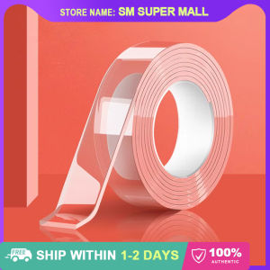 【3cm*3m】Nano Double Sided Tape Traceless Transparent Tapes Reusable Waterproof Wall Sticker Cleanable Home Kitchen Bathroom Tapes