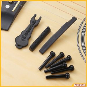 Nurm Guitar Saddle and Slotted Nut for 6 Strings Acoustic Guitar Parts Accessory Set