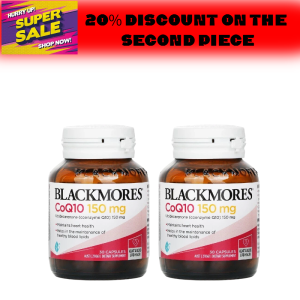 【Buy 3 Get 1 Free】Blackmores Aojia Bao Co-enzymes CoQ10 150mg (30 Capsules) Protect Heart and Blood Vessels Regulate Blood Lipids Powerful Antioxidant
