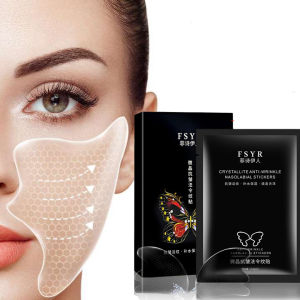 Agdoad 5Pcs Nasolabial Wrinkle Patch Eye Mask 6D Condensed Water Microcrystalline Essence Film Forehead Wrinkles Fade Firming Collagen Gel Law Pattern Sticker