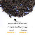 TWG Tea | French Earl Grey, Black Tea Blend in 15 Hand Sewn Cotton Tea Bags in a Giftbox, 37.5g. 