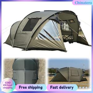 [Chinatera Flagship Store] 4 Seasons Tents 210T Taffeta with Screened Porch Winter Camping Tent Double Layered for Bikepacking/Motorcycle Hiking Mountaineering