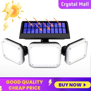 COD [Free Shipping] Waterproof Solar Motion Flood Light 112 LEDs Outdoor Lighting for Garden Yard Porch Garage 6000K White