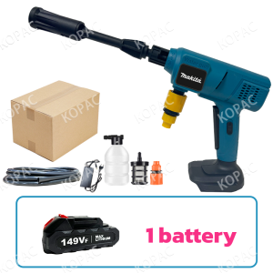 ปืนฉีดน้ำแรงดันสูง MAKITA 209V เหมาะกับงานล้างทำความสะอาดต่างๆ เครื่องฉีดน้ำ ปืนฉีดน้ำไร้สาย ปืนฉีดน้ำแรงดันสูง 199v  Li-ion.แบตเตอรี่ 6.0AH