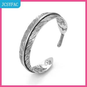 JCSYFAC Cổ Điển Khắc Mô Hình Lông Bangle Vòng Đeo Tay Thiết Kế Sáng Tạo Mở Có Thể Điều Chỉnh Người Đàn Ông Và Phụ Nữ Của Mô Hình
