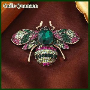 Caile เข็มกลัดโลหะรูปผึ้งคริสตัลแนววินเทจสำหรับผู้หญิงเสื้อผ้าเสื้อโค้ทเครื่องประดับของขวัญเครื่องประดับ