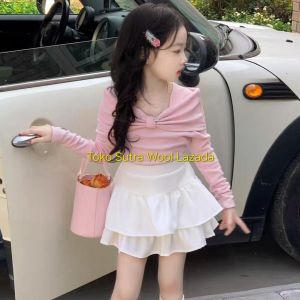 Sabrina pita top korea style Atasan anak perempuan lengan panjang New Arrival