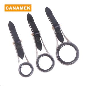 【CANAMEK】 Folding Stainless Steel Telescopic Guide Ring Fishing Rod Pole Line Guides Top Rings DIY Eye Ring Repair Kit Tackle Accessories