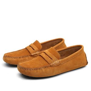 Giày  lười da bò lộn cao cấp sang trọng dễ phối đồ