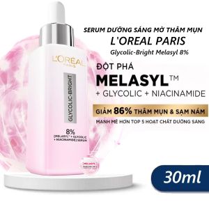 Tinh Chất LOreal Melasyl 8% 30ml Sáng Da Đều Màu Mờ Thâm Nám LOreal Paris Glycolic Bright Melasyl+Glycolic+Niacinamide Serum 30ml