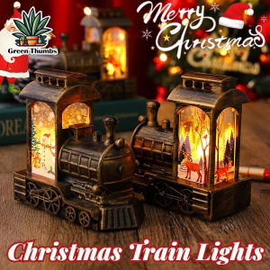 Christmas Vintage Train LED Light Santa Claus Snowman Ambient Night Lamp Xmas Decor Gift