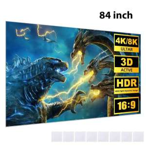 EXPOSE Projector Screen 4K 16:9 Frameless Portable Projector Screen 120 84 inches Home Theater Outdoors Movie Screen