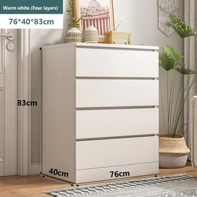 4Tiers Wood Drawer Chest Drawer Cabinet Clothes Storage Drawer Cabinet Sidebaord Locker Cabinet Organizer